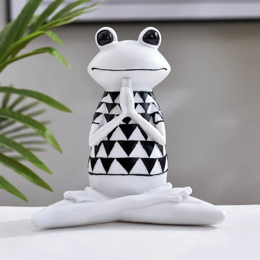 Yoga Frog Resin Figurine Home Decor