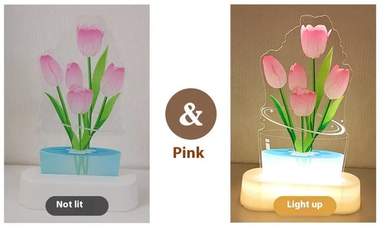 Tulip UV Color Printing Night Lamp Decor