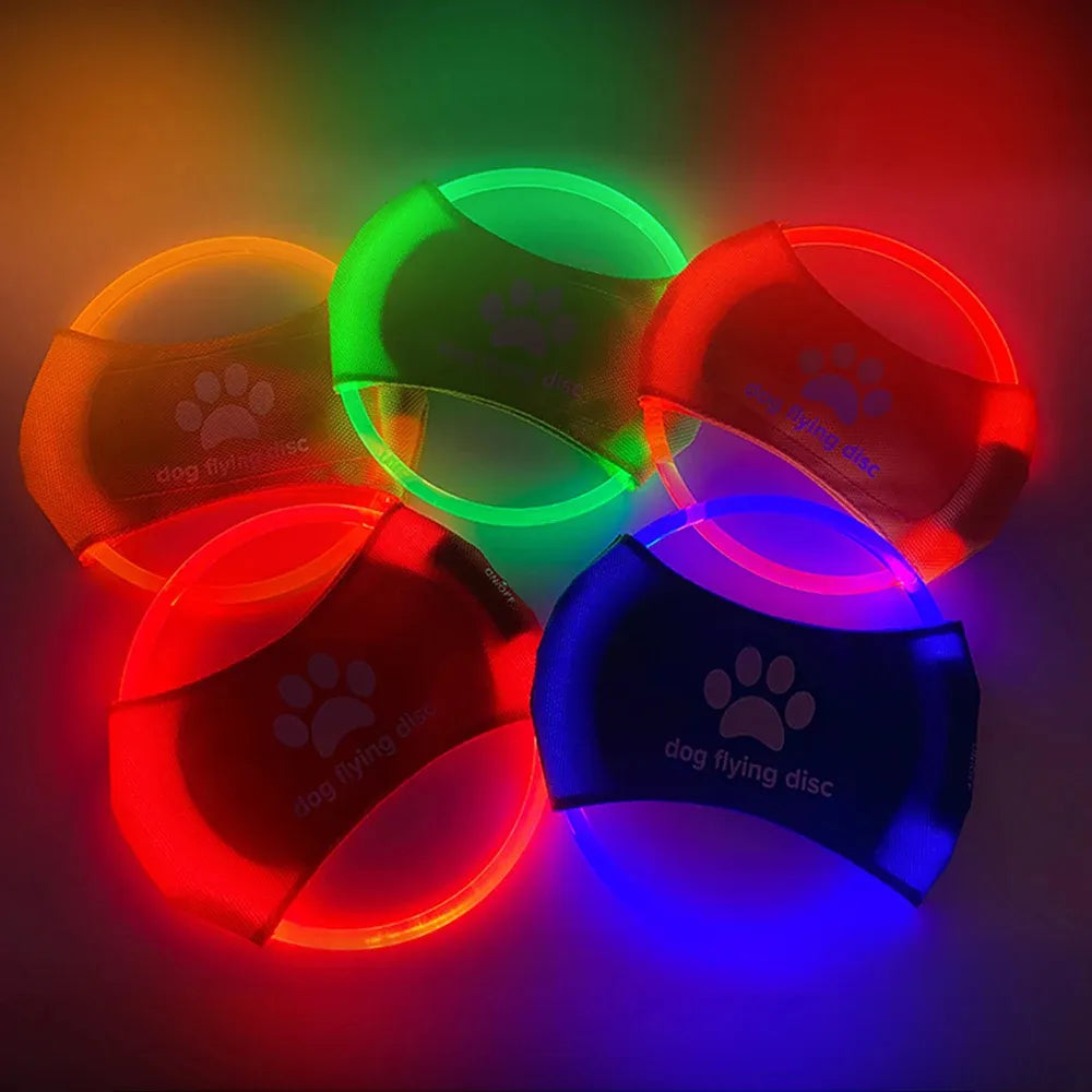 LED Glowing Flying Disc Dog Toy
