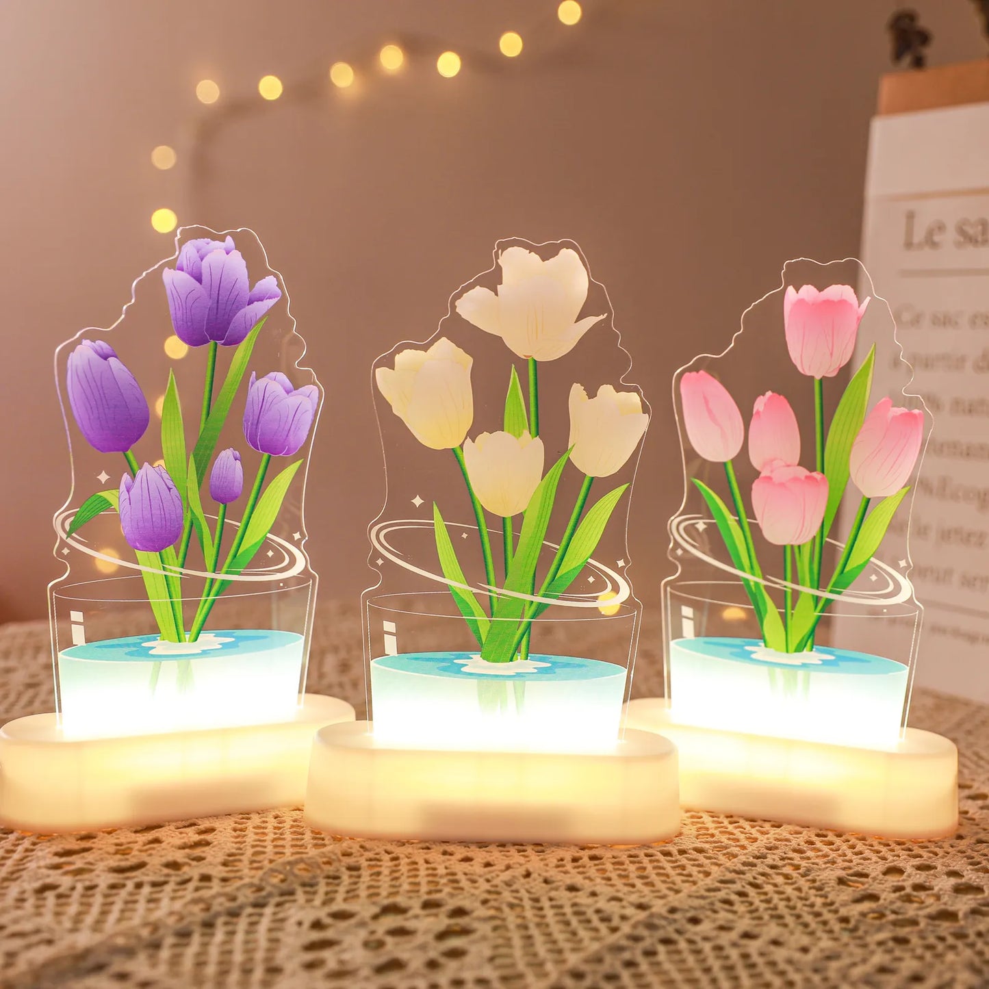 Tulip UV Color Printing Night Lamp Decor
