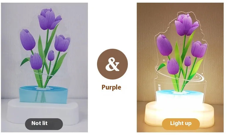 Tulip UV Color Printing Night Lamp Decor